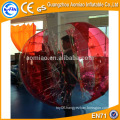 Dia 1.6M half red bubble ball soccer/bumper ball inflatable ball/zorb balls for sale